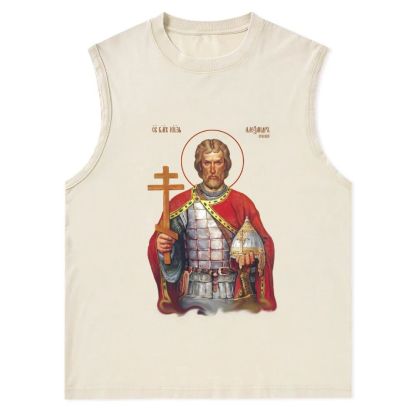 Alexander Nevsky Christian Snowflake Washed Vest