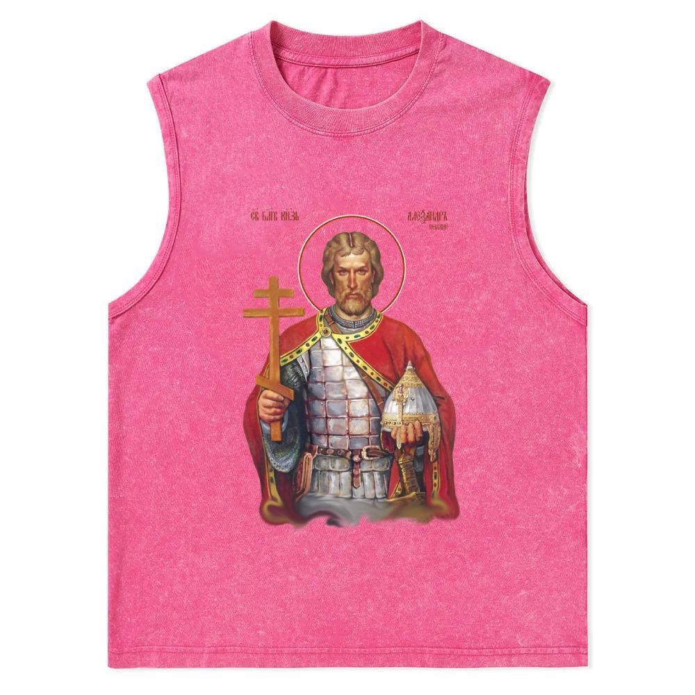 Alexander Nevsky Christian Snowflake Washed Vest