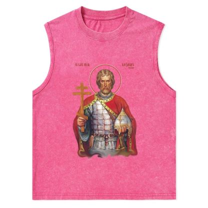 Alexander Nevsky Christian Snowflake Washed Vest