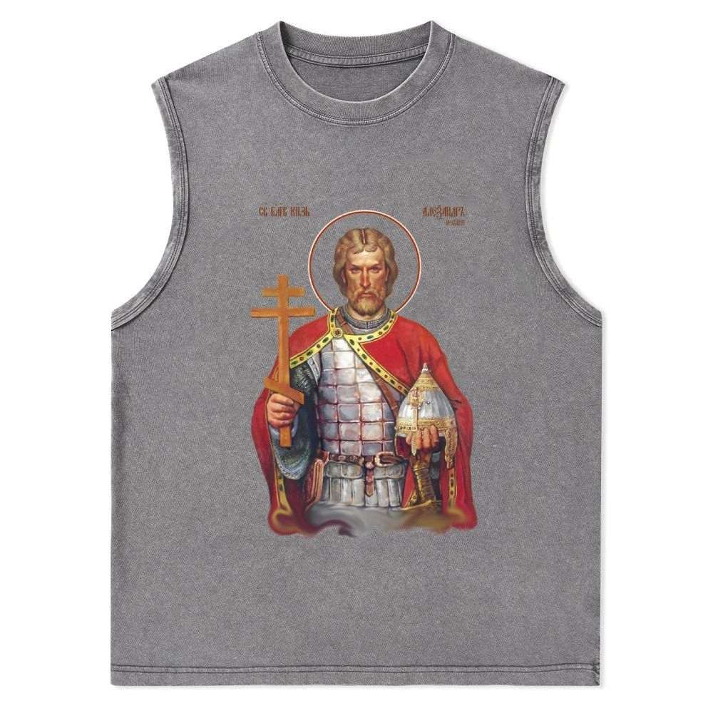 Alexander Nevsky Christian Snowflake Washed Vest