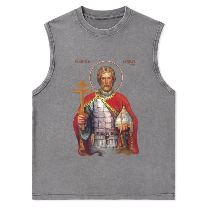 Alexander Nevsky Christian Snowflake Washed Vest