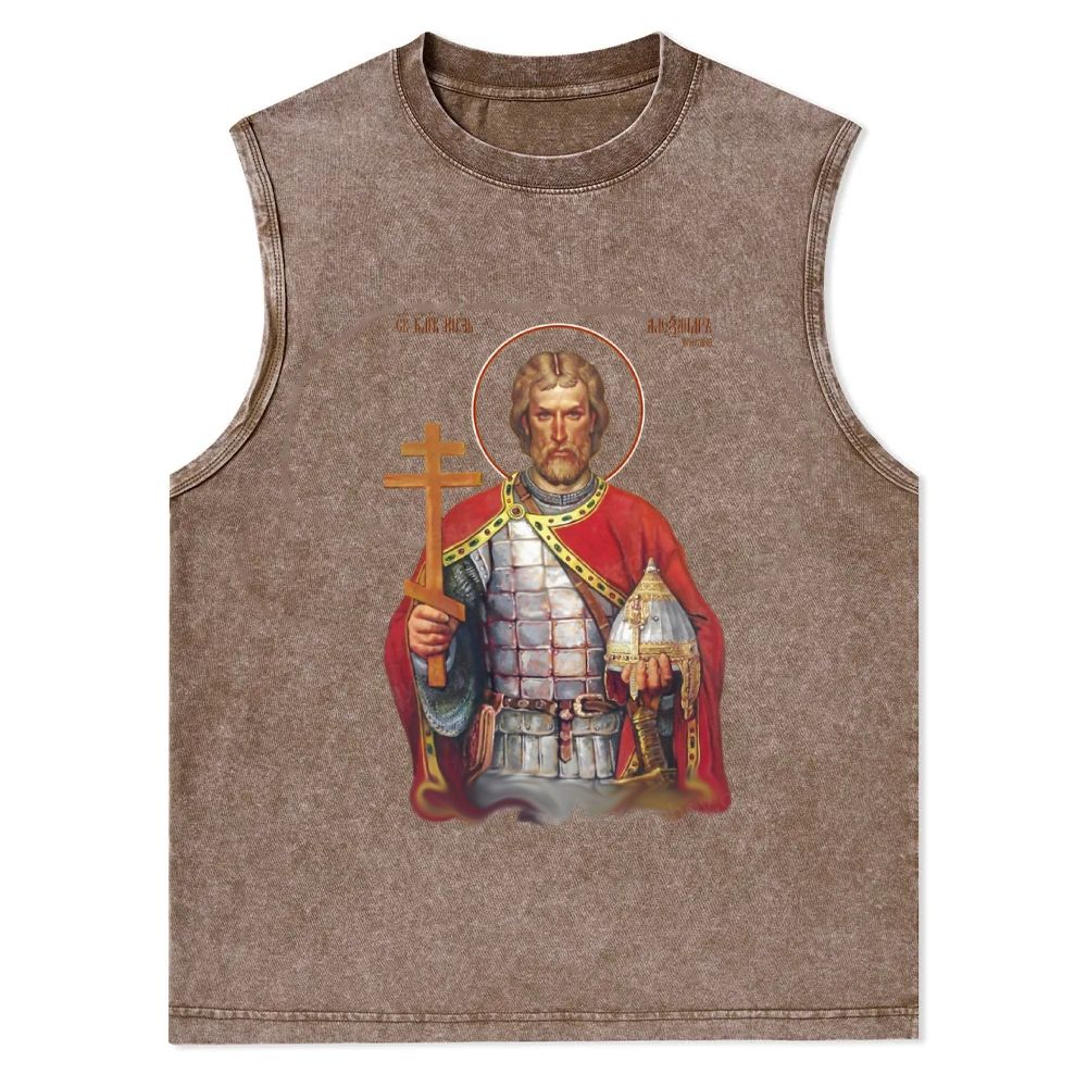 Alexander Nevsky Christian Snowflake Washed Vest