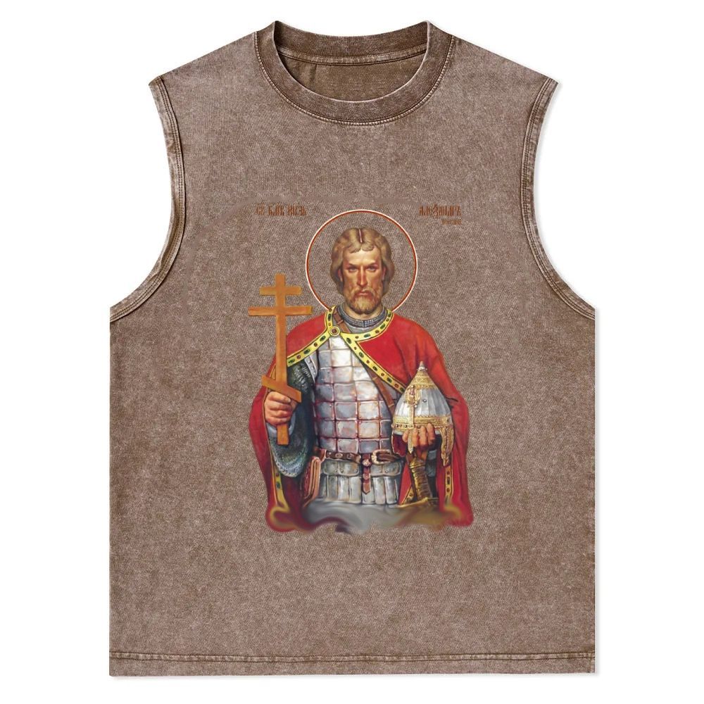 Alexander Nevsky Christian Snowflake Washed Vest