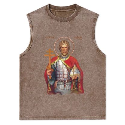 Alexander Nevsky Christian Snowflake Washed Vest