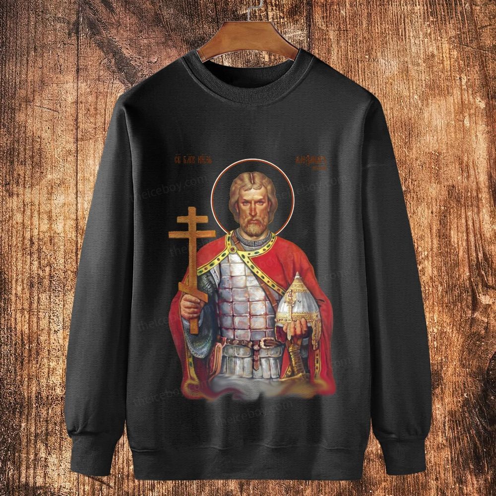 Alexander Nevsky Cotton Crewneck Sweatshirt