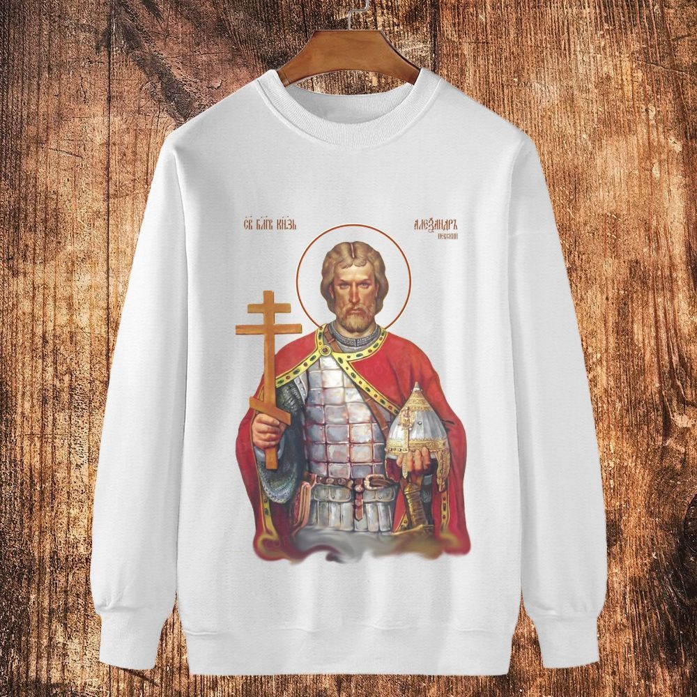 Alexander Nevsky Cotton Crewneck Sweatshirt