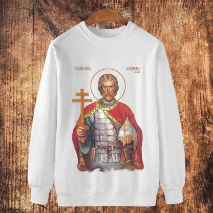 Alexander Nevsky Cotton Crewneck Sweatshirt