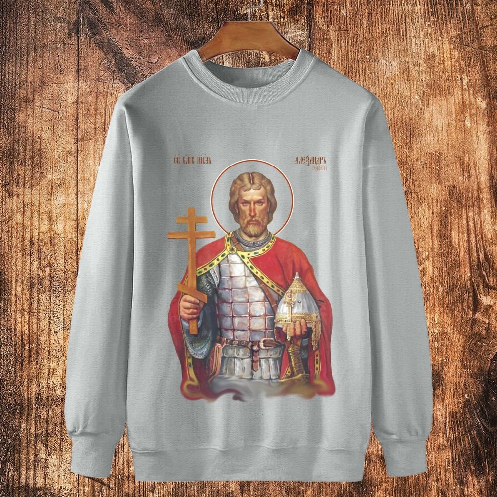 Alexander Nevsky Cotton Crewneck Sweatshirt