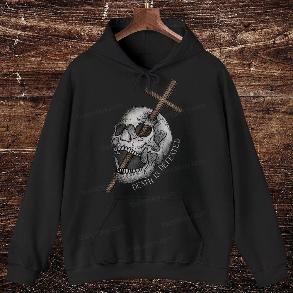 Death Is Defeated Oversized Cotton Hoodies