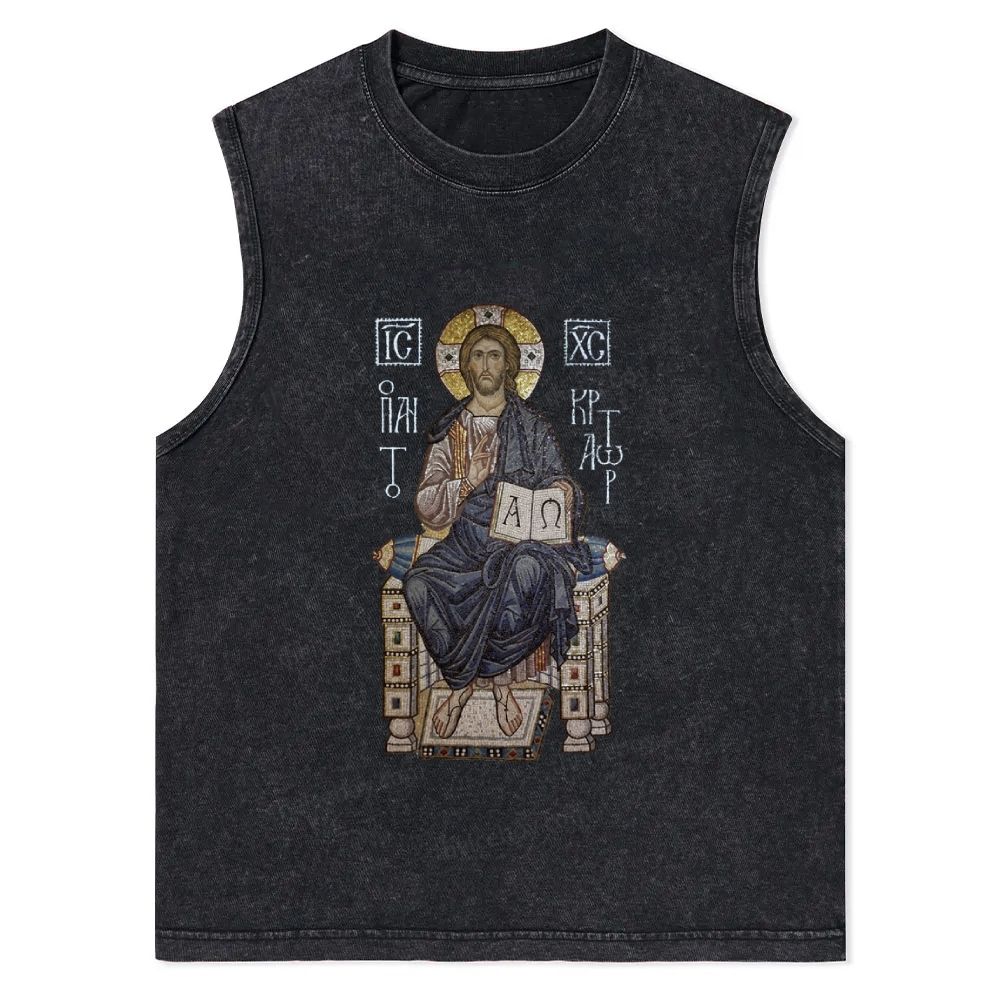 IC XC Christian Snowflake Washed Vest