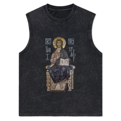 IC XC Christian Snowflake Washed Vest