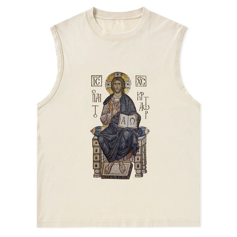 IC XC Christian Snowflake Washed Vest