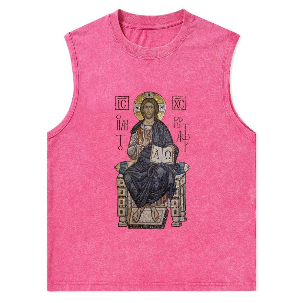 IC XC Christian Snowflake Washed Vest