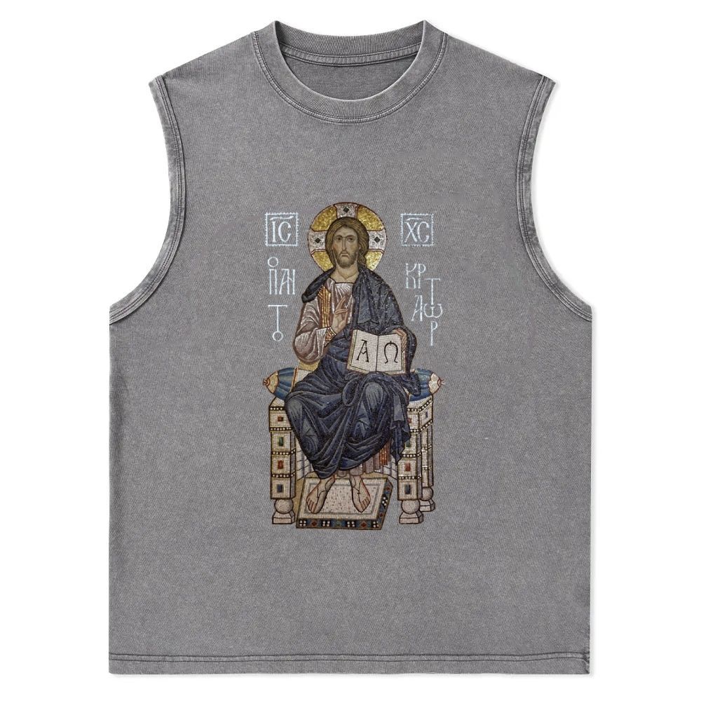 IC XC Christian Snowflake Washed Vest