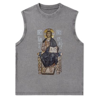 IC XC Christian Snowflake Washed Vest
