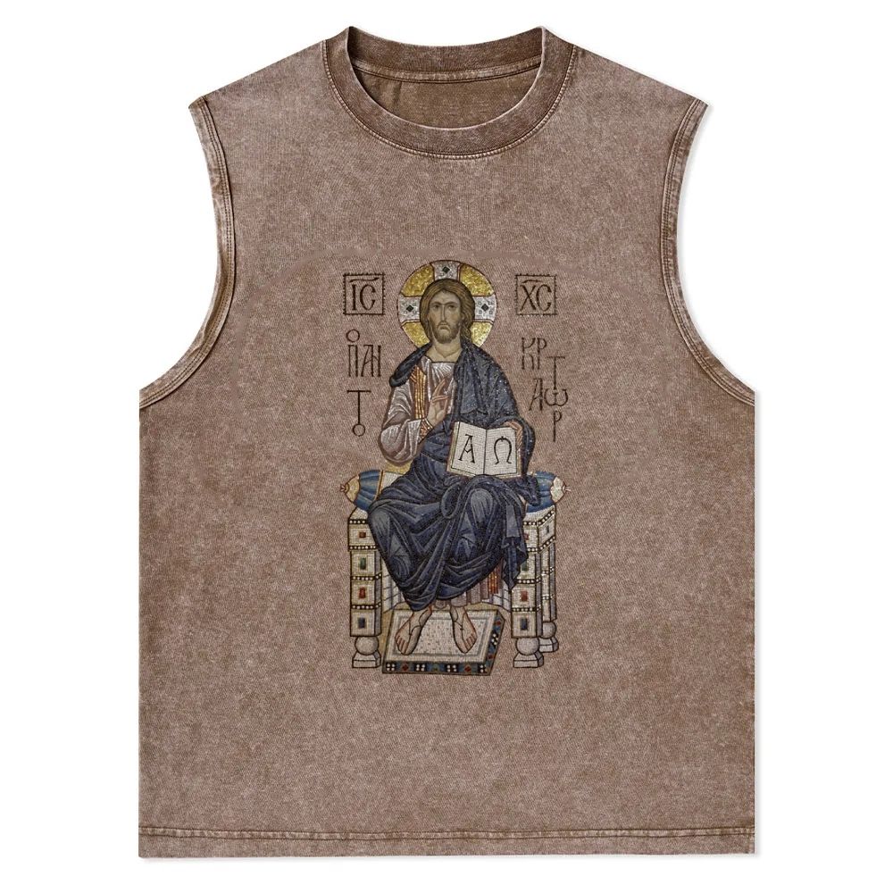 IC XC Christian Snowflake Washed Vest