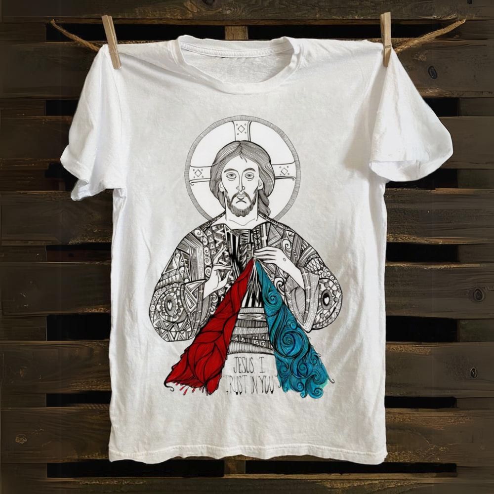 Merciful Jesus Cotton T-shirt