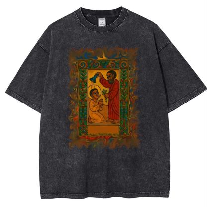 God's Blessing Snowflake Vintage Cotton T-Shirt