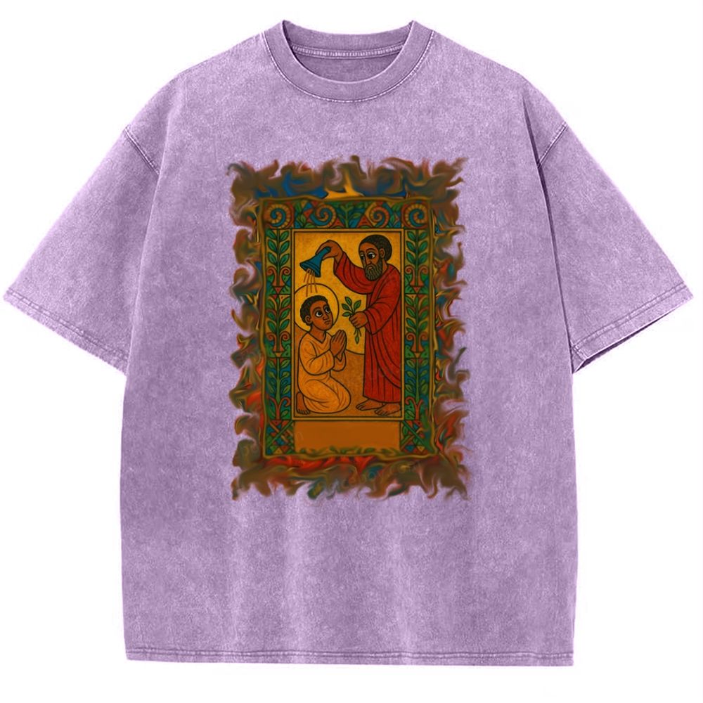 God's Blessing Snowflake Vintage Cotton T-Shirt