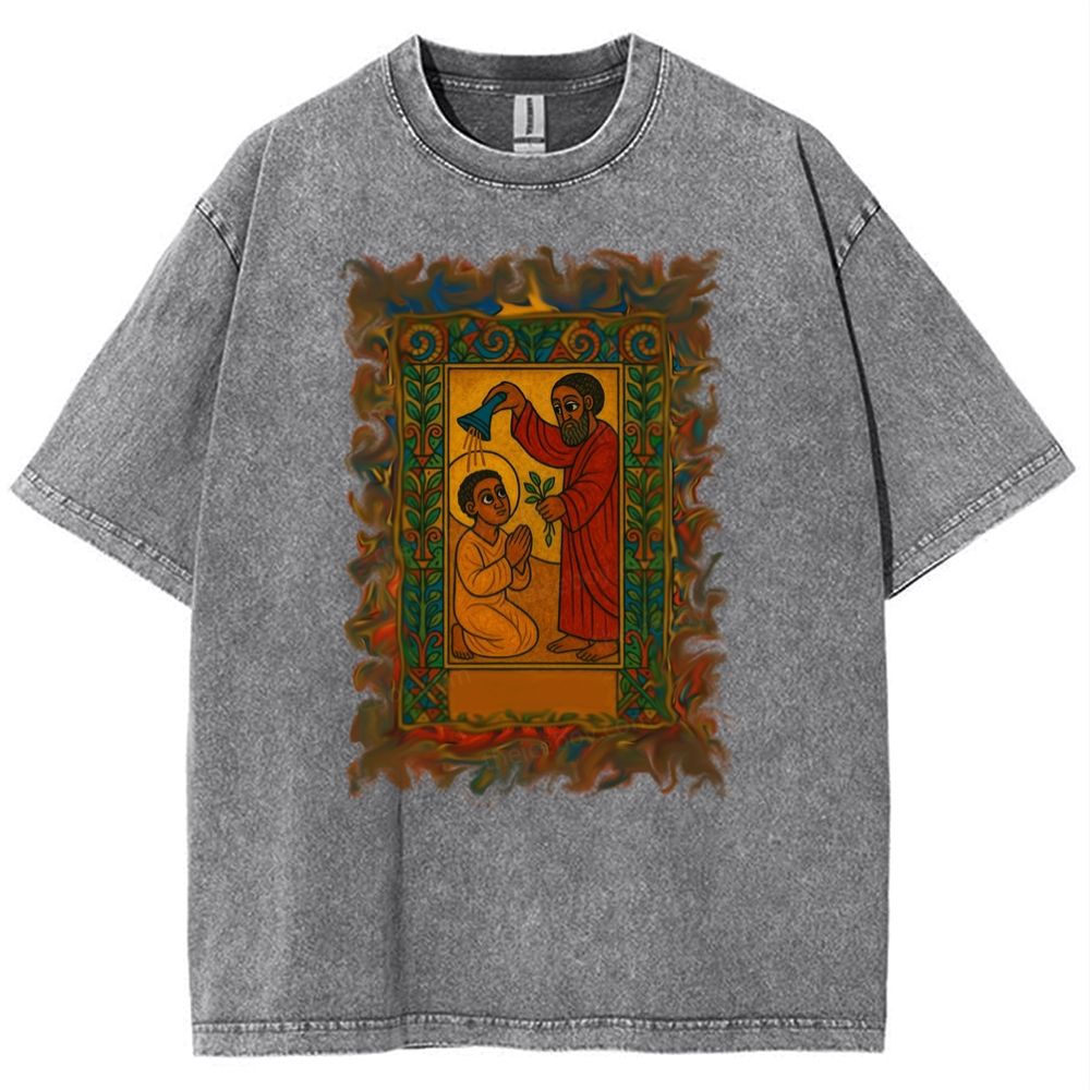 God's Blessing Snowflake Vintage Cotton T-Shirt