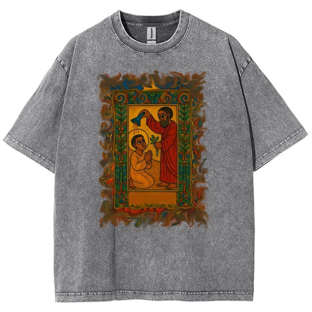 God's Blessing Snowflake Vintage Cotton T-Shirt