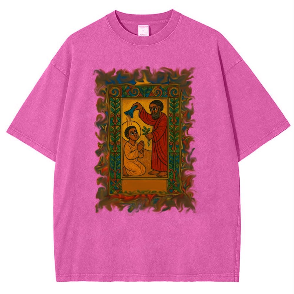 God's Blessing Snowflake Vintage Cotton T-Shirt