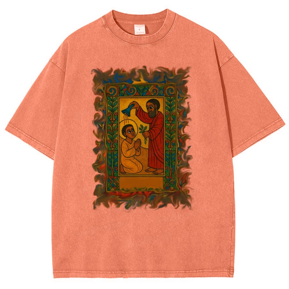 God's Blessing Snowflake Vintage Cotton T-Shirt