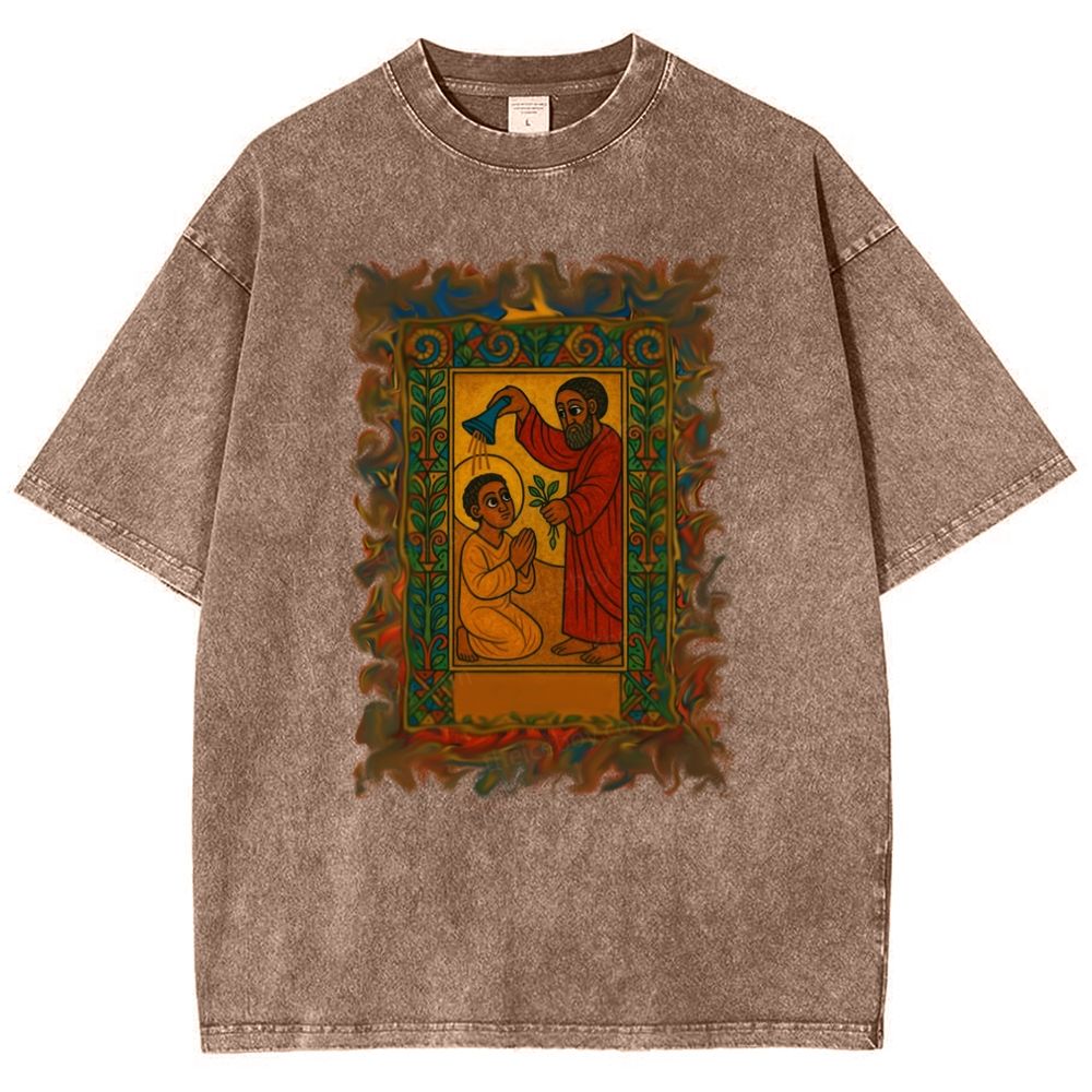 God's Blessing Snowflake Vintage Cotton T-Shirt