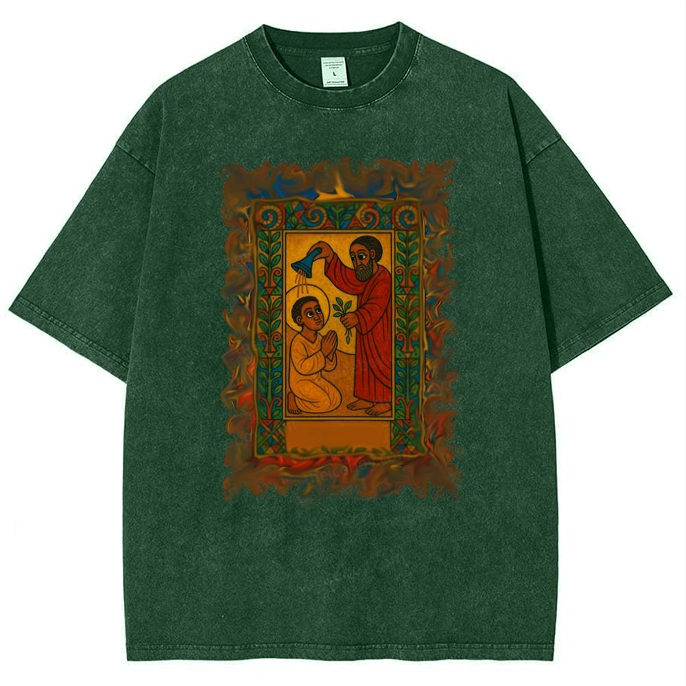 God's Blessing Snowflake Vintage Cotton T-Shirt