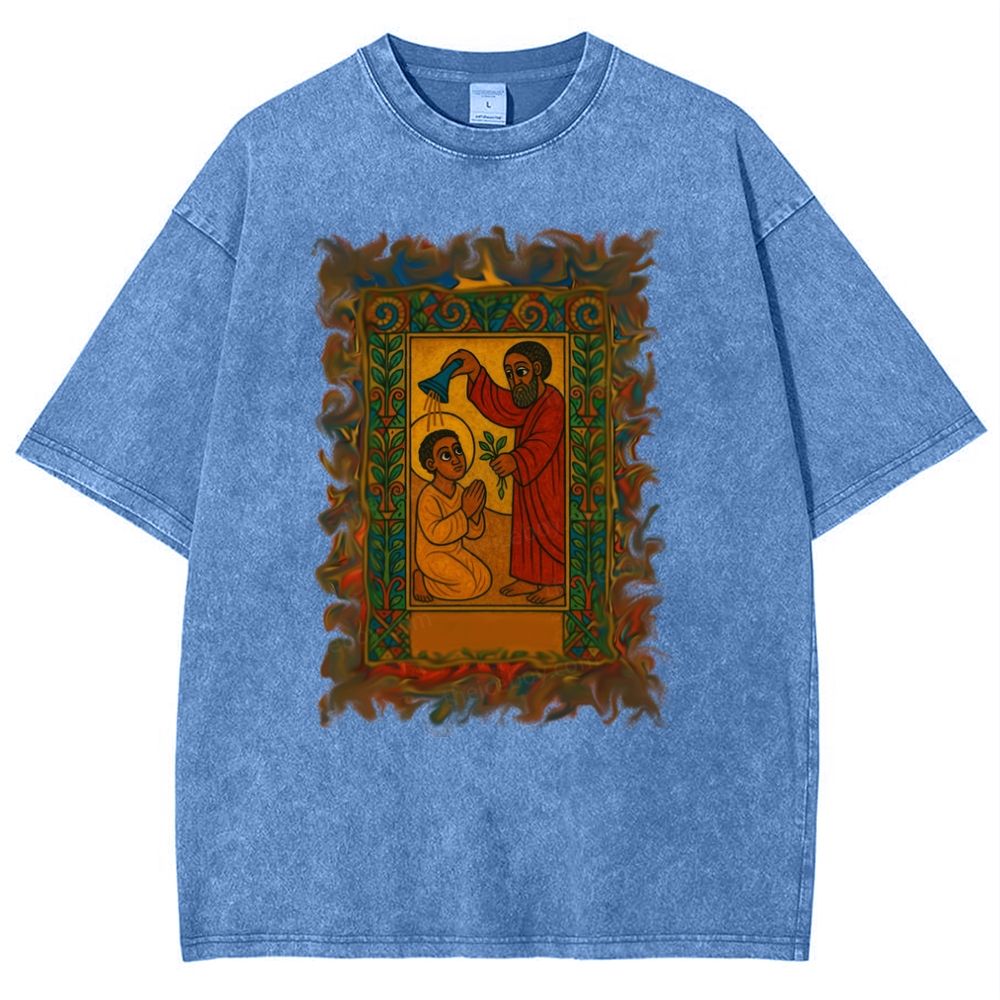 God's Blessing Snowflake Vintage Cotton T-Shirt