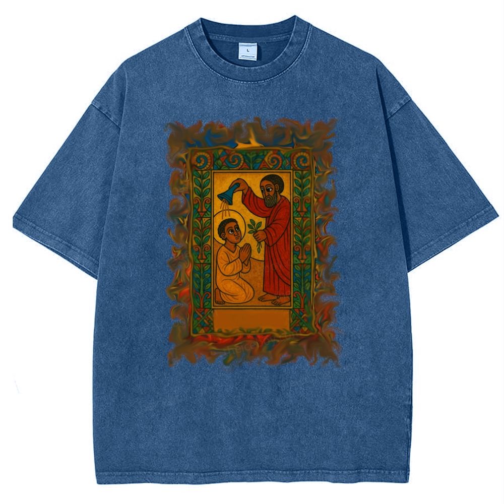 God's Blessing Snowflake Vintage Cotton T-Shirt