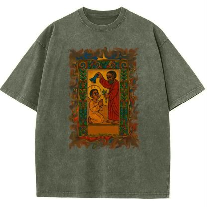 God's Blessing Snowflake Vintage Cotton T-Shirt