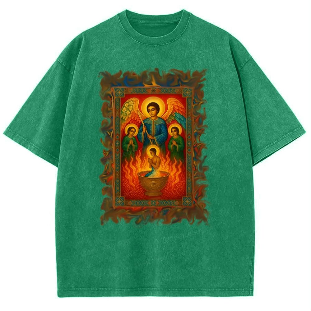 Holy Water Bath Snowflake Vintage Cotton T-Shirt