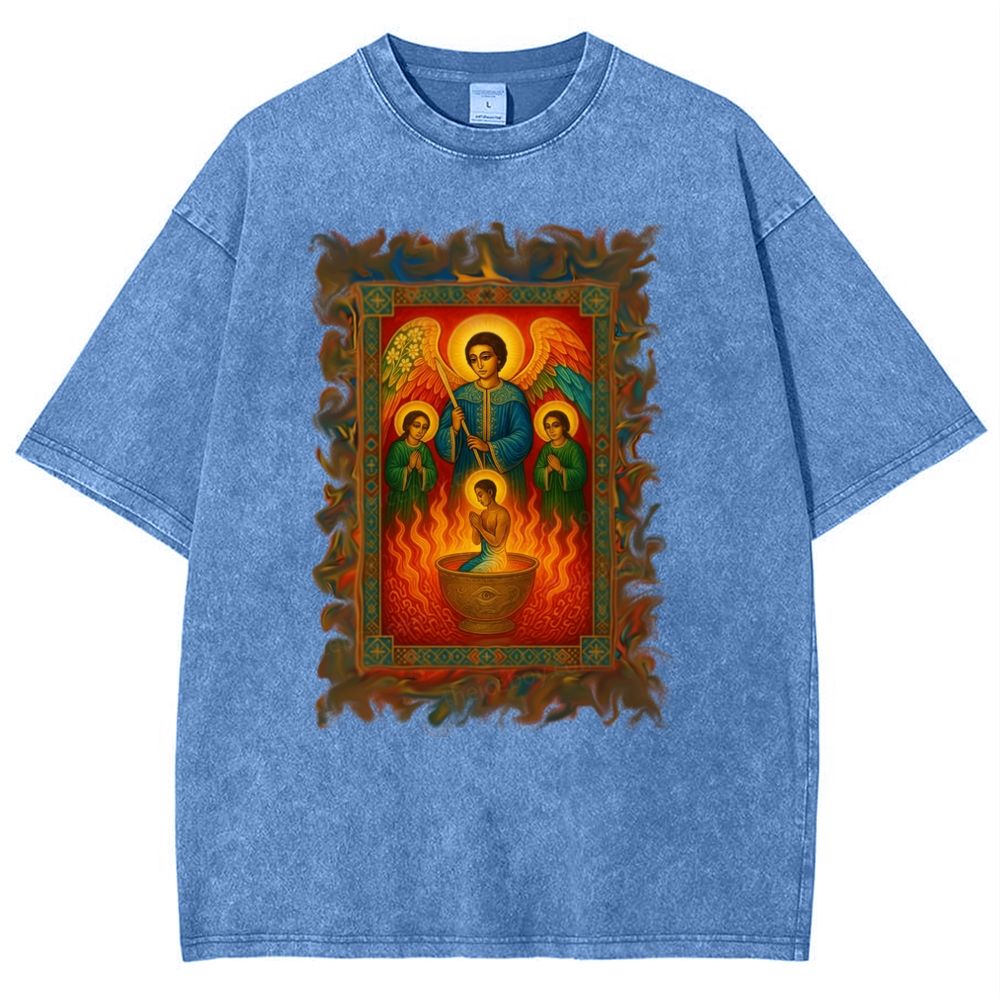 Holy Water Bath Snowflake Vintage Cotton T-Shirt
