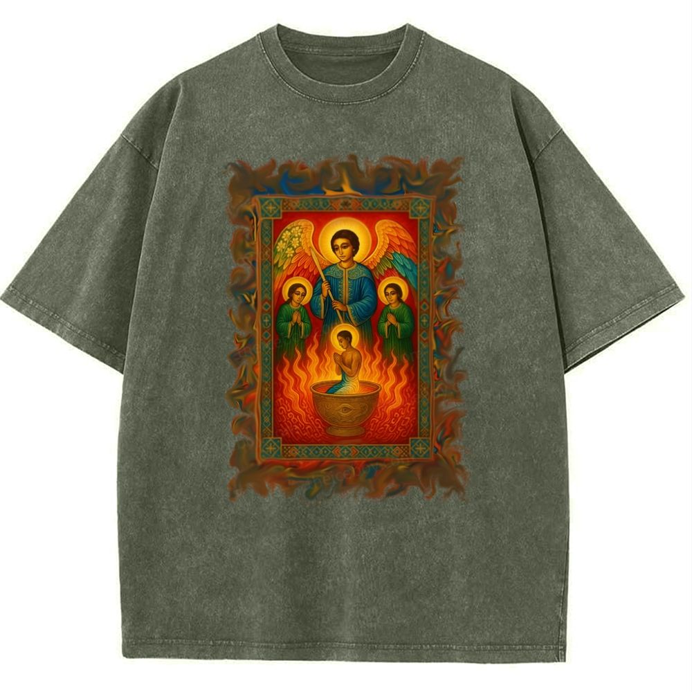 Holy Water Bath Snowflake Vintage Cotton T-Shirt