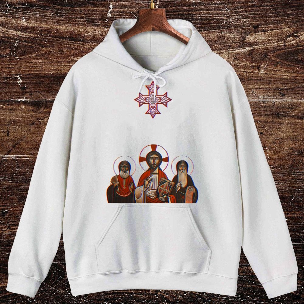 Saint Anthony Saint Moses the black and Jesus Christ Oversized Cotton Hoodies