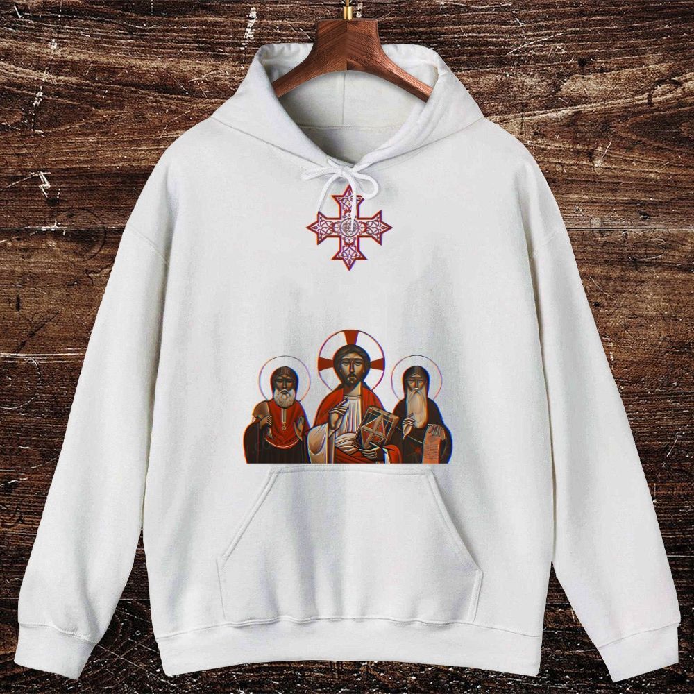 Saint Anthony Saint Moses the black and Jesus Christ Oversized Cotton Hoodies
