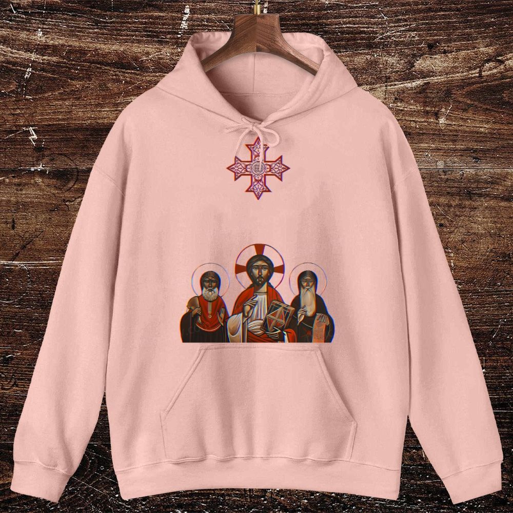 Saint Anthony Saint Moses the black and Jesus Christ Oversized Cotton Hoodies