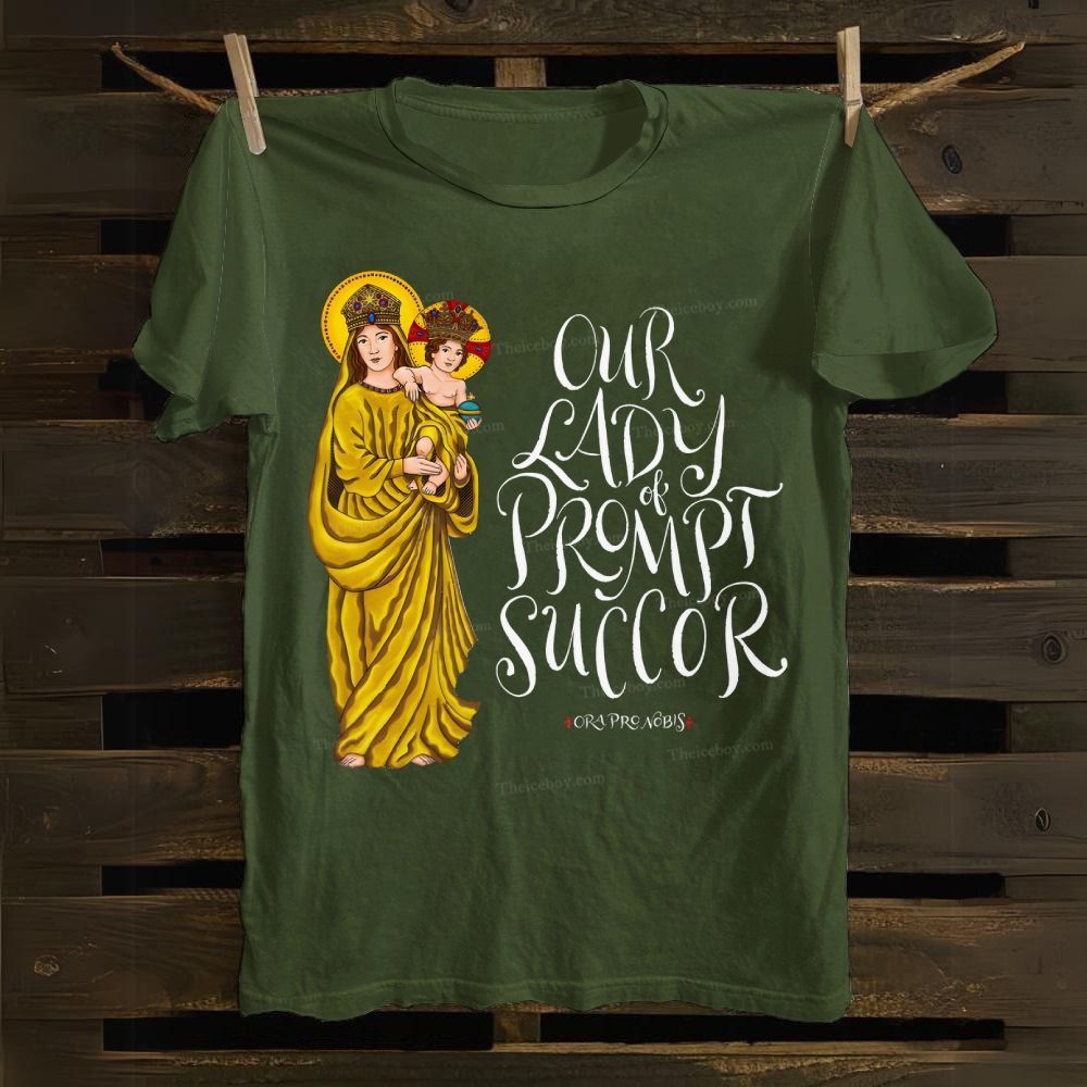 Our Lady of Prompt Succor Cotton T-shirt