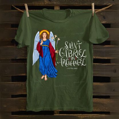SAINT GABRIEL THE ARCHANGEL Cotton T-shirt
