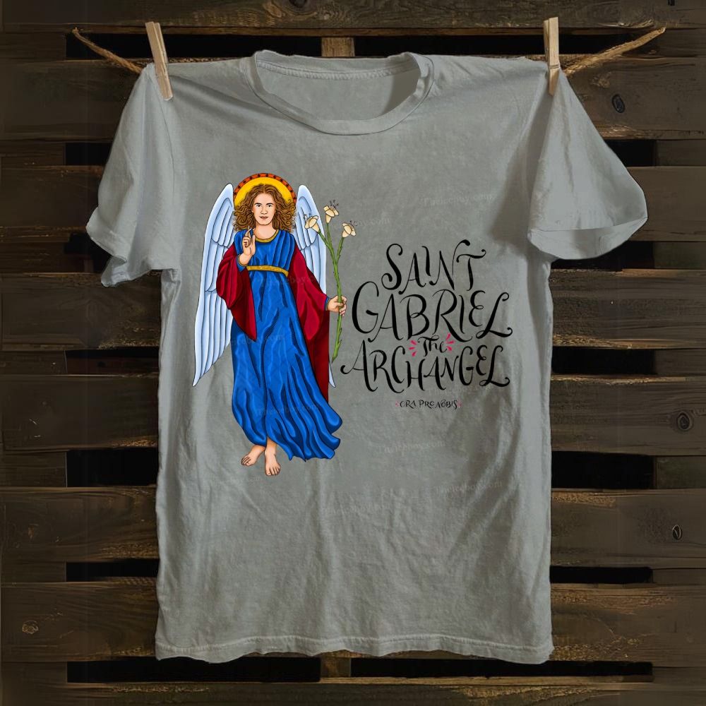 SAINT GABRIEL THE ARCHANGEL Cotton T-shirt