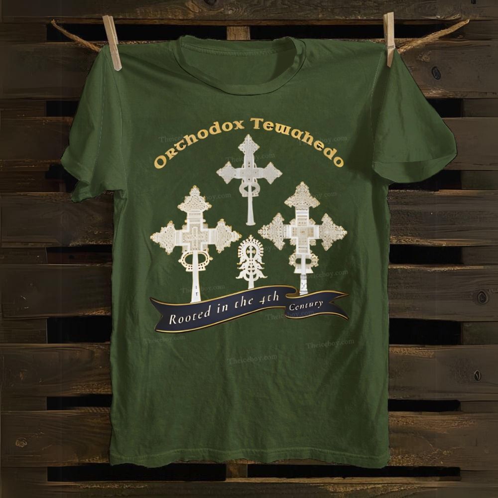 Orthodox Tewahedo Christian Cross Cotton T-shirt