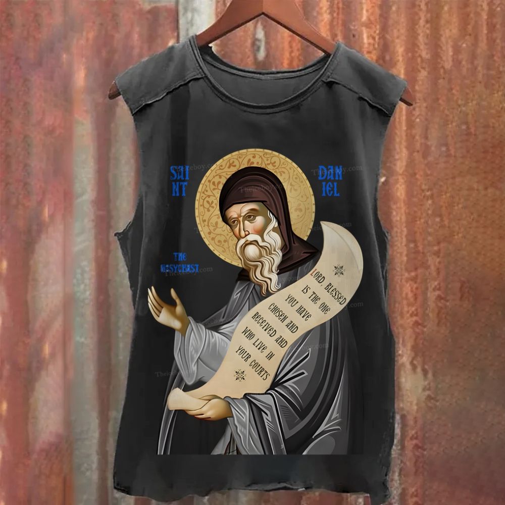 ST Daniel The Hesychast  Washed Tank Top