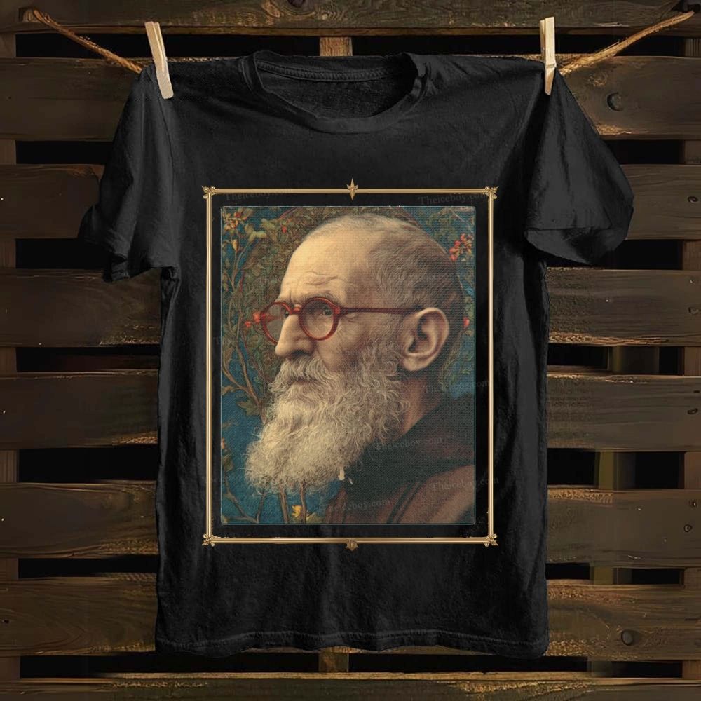 Catholic Blessed Solanus Casey Portrait Cotton T-shirt
