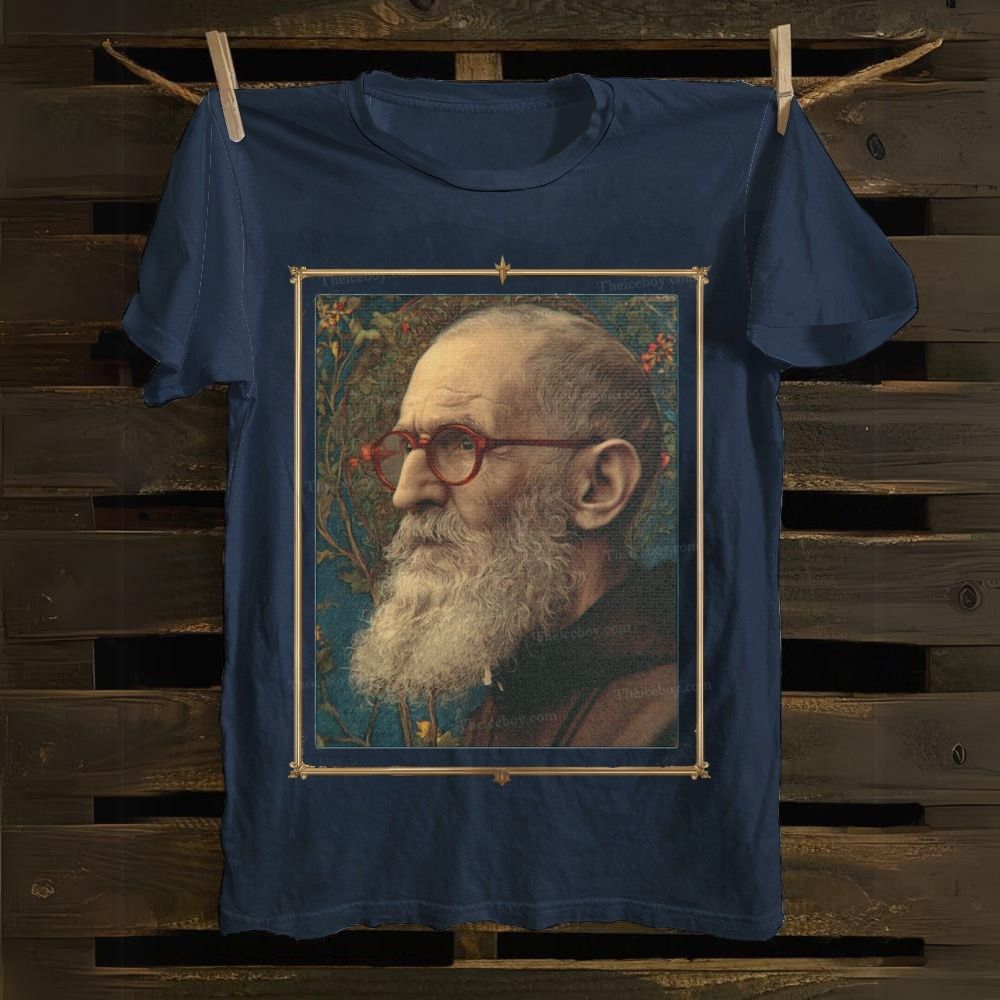 Catholic Blessed Solanus Casey Portrait Cotton T-shirt