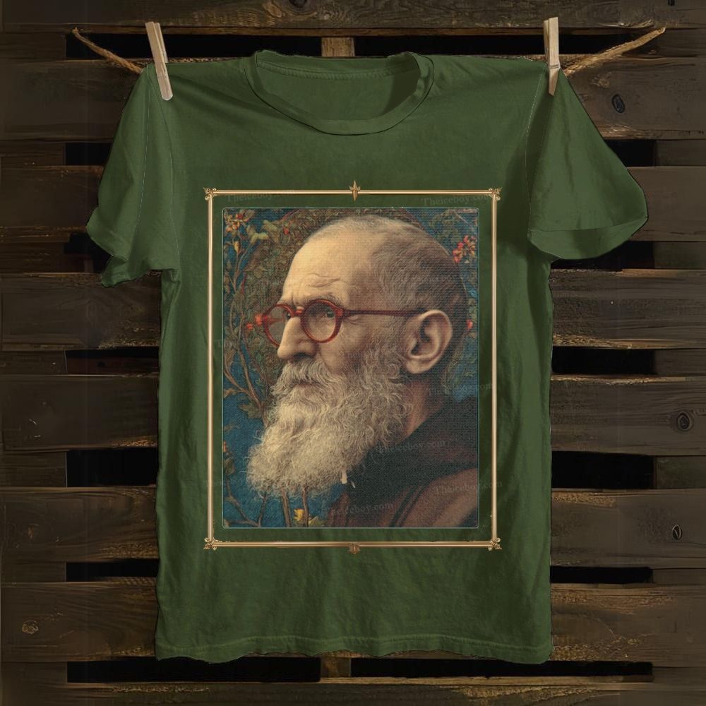 Catholic Blessed Solanus Casey Portrait Cotton T-shirt