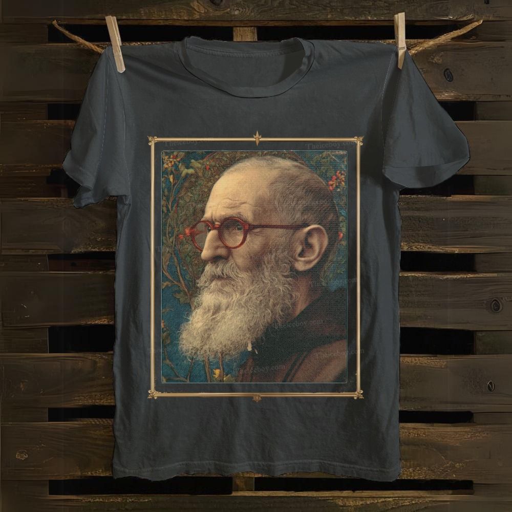 Catholic Blessed Solanus Casey Portrait Cotton T-shirt