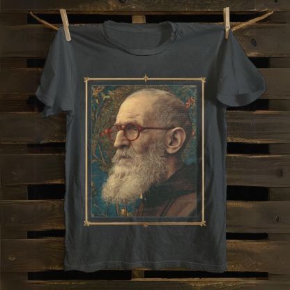 Catholic Blessed Solanus Casey Portrait Cotton T-shirt