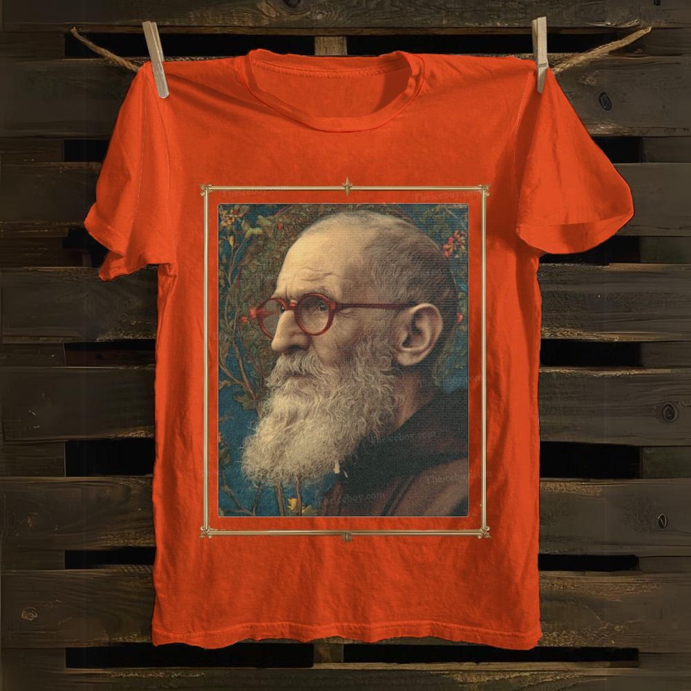 Catholic Blessed Solanus Casey Portrait Cotton T-shirt