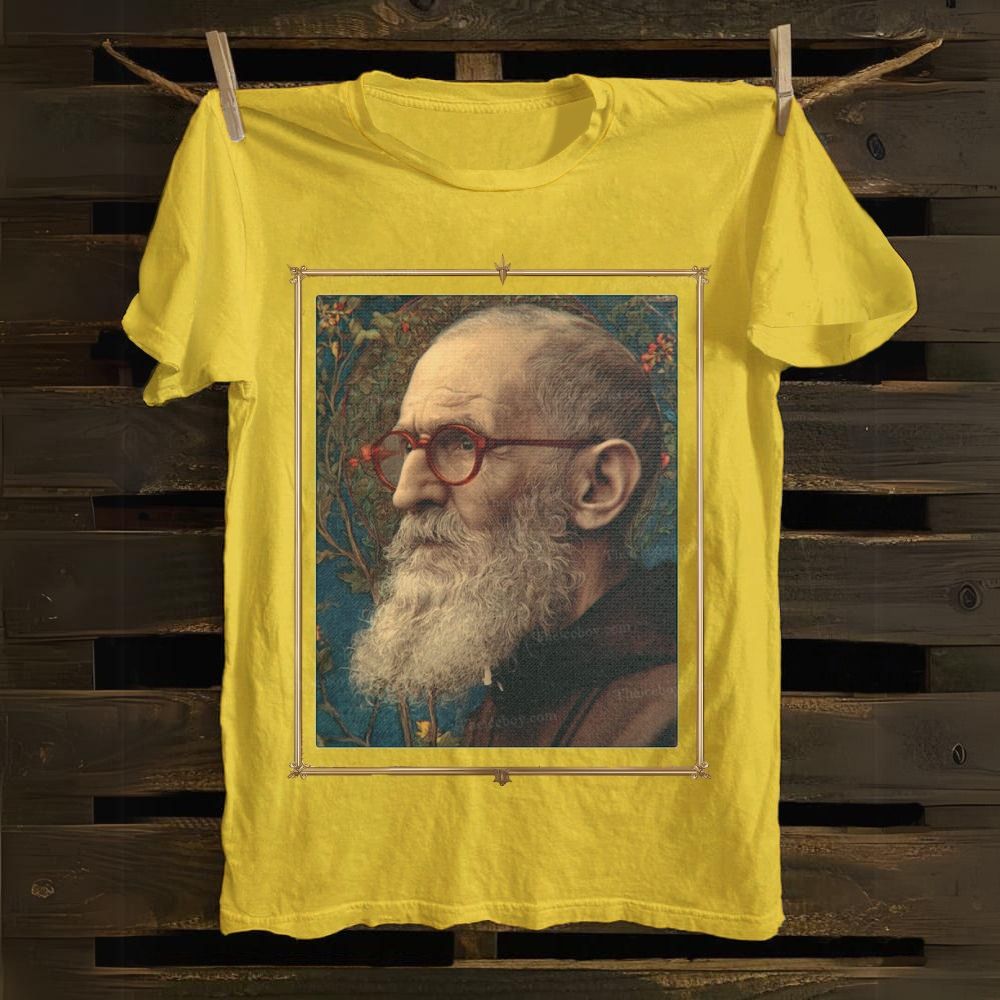 Catholic Blessed Solanus Casey Portrait Cotton T-shirt